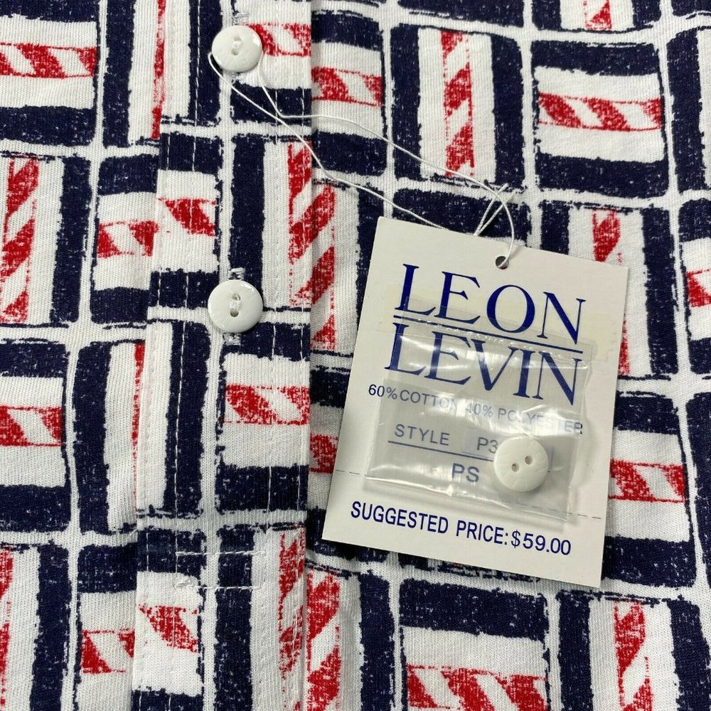 New Leon Levine Polo Shirt Womens PS Candy Cane Striped Short Sleeve Blo… - Picture 4 of 8